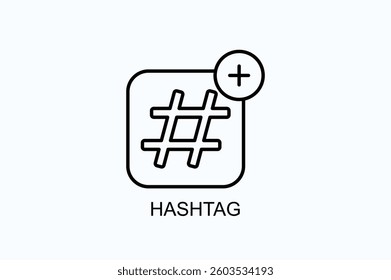 Hashtag Icon Or Logo Isolated Illustration