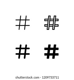 Hashtag Icon Logo Vector Symbol