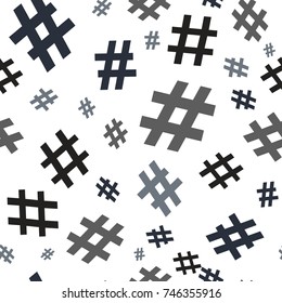 Hashtag icon seamless pattern. Hashtag random seamless pattern