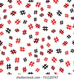 Hashtag icon seamless pattern. Hashtag random seamless pattern