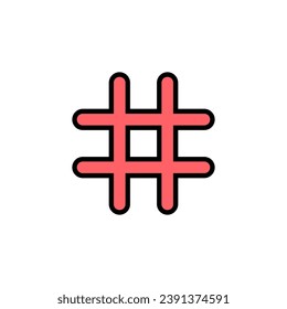 Hashtag icon set illustration. hashtag sign and symbol