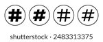 Hashtag icon set. hashtag symbol
