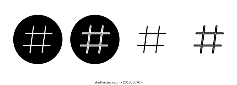Hashtag-Symbol-Set. Hashtag-Symbol