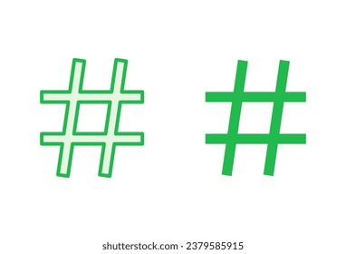 Hashtag icon set. hashtag symbol