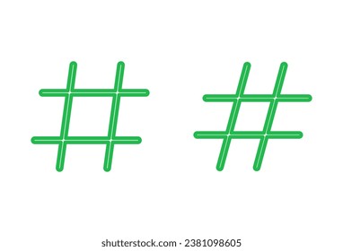 Hashtag icon set. hashtag symbol