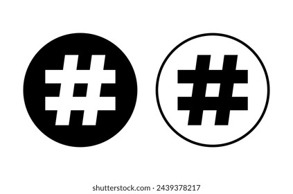 Hashtag icon set. hashtag symbol