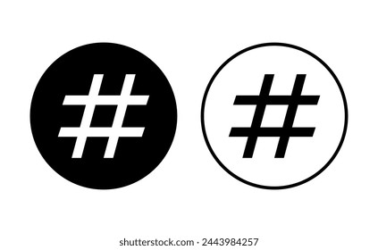 Hashtag icon set. hashtag symbol