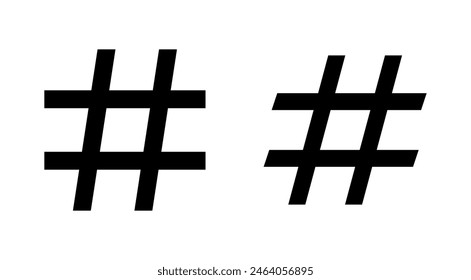 Hashtag icon set. hashtag symbol