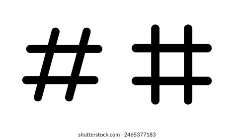 Hashtag icon set. hashtag symbol