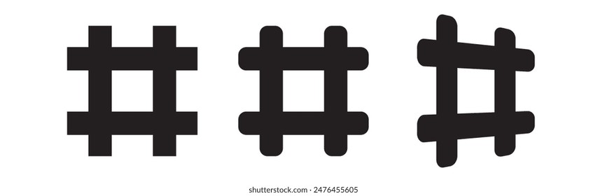 Hashtag icon set. hashtag symbol