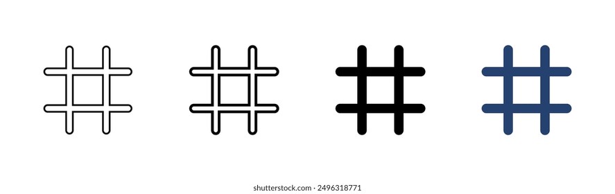 Hashtag-Symbolsatz. Hashtag-Symbol