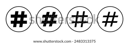 Hashtag icon set. hashtag symbol