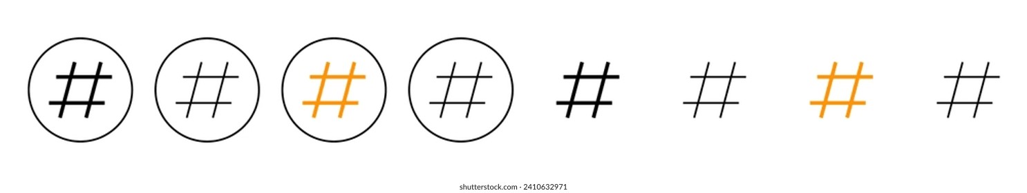vector conjunto de iconos de etiqueta. signo de etiqueta y símbolo