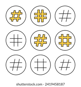 vector conjunto de iconos de etiqueta. signo de etiqueta y símbolo