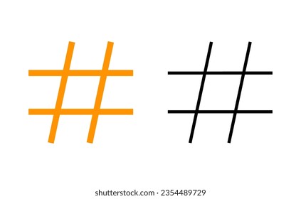 Hashtag icon set for web and mobile app. hashtag sign and symbol