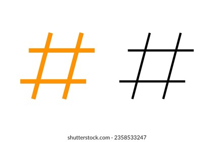 Hashtag icon set for web and mobile app. hashtag sign and symbol