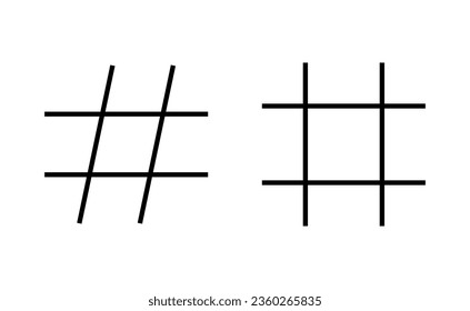 Hashtag icon set for web and mobile app. hashtag sign and symbol