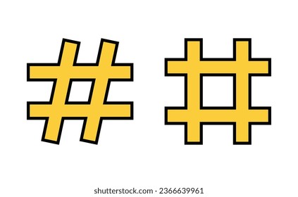 Hashtag icon set for web and mobile app. hashtag sign and symbol
