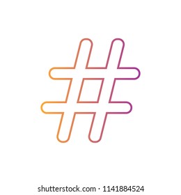 Hashtag icon sign