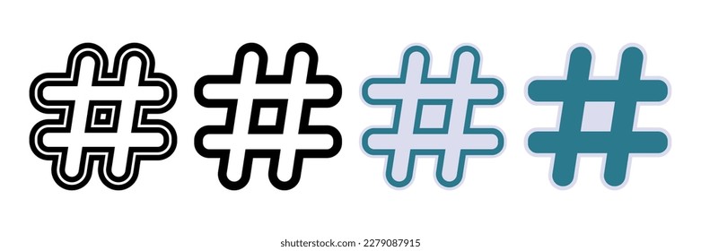Hashtag icon. sign for mobile concept and web design. vector illustration