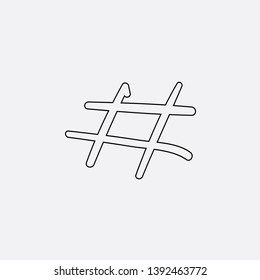 hashtag icon sign signifier vector
