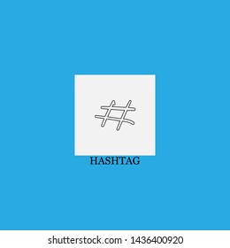 hashtag icon sign signifier vector