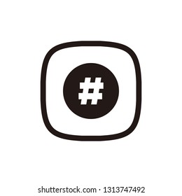 Hashtag icon sign symbol
