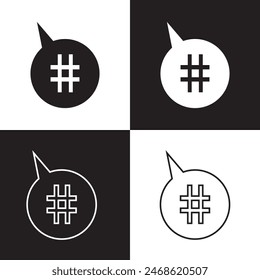 Hashtag icon . hashtag sign and symbol. vector illustration. EPS 10