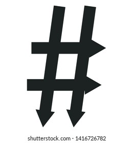 Hashtag icon. Simple element illustration. Hashtag symbol design from Social Media Marketing collection.