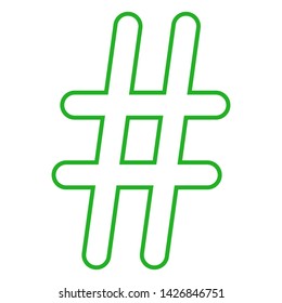 Hashtag icon. Simple element illustration. Hashtag symbol design from Social Media Marketing collection. web and mobile.