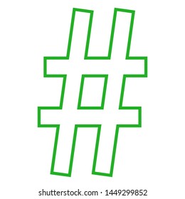 Hashtag icon. Simple element illustration. Hashtag symbol design from Social Media Marketing collection. web and mobile.