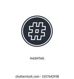 hashtag icon. simple element illustration. isolated trendy filled hashtag icon on white background. can be used for web, mobile, ui.