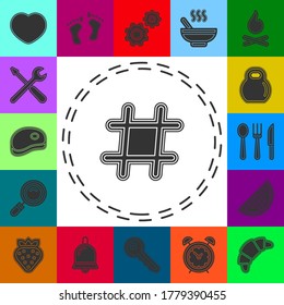 Icono de etiqueta. Ilustración de elemento simple. Diseño de símbolos de hashtag de la colección Social Media Marketing. Se puede usar en web y móvil. Pictograma plano - icono sencillo