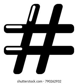 Hashtag icon. Simple illustration of hashtag vector icon for web