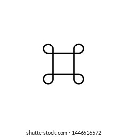 Hashtag Icon simple line vector
