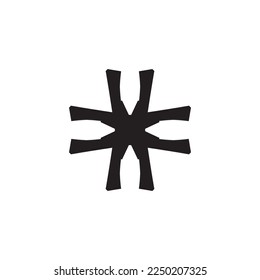 Hashtag icon. Simple style social media agency poster background symbol. Hashtag brand logo design element. Hashtag t-shirt printing. Vector for sticker.