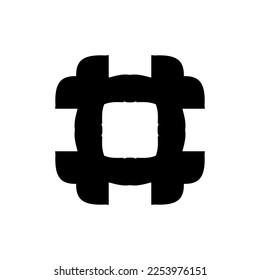 Hashtag icon. Simple style social media agency poster background symbol. Hashtag brand logo design element. Hashtag t-shirt printing. Vector for sticker.