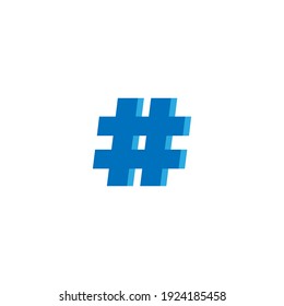 Hashtag icon. Social media target symbol. Logo design element