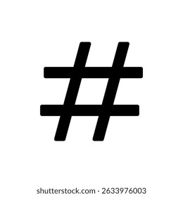 Hashtag icon symbol for apps and websites. hashtag sign and symbol