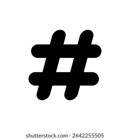 Hashtag icon symbol for apps and websites. hashtag sign and symbol