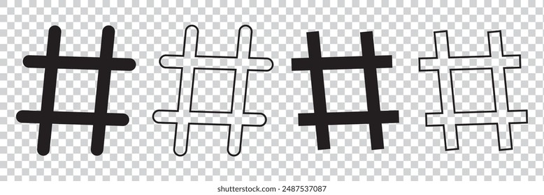 hashtag icon symbol, popular trend for social media tags - the hash icon symbol. trending explore icons, marketing promotion Advertising signs