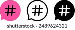 Hashtag icon. Hashtag symbol. Social Media icon. Vector illustration