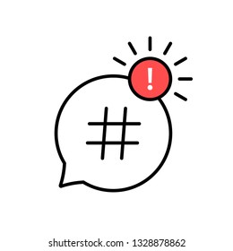 Hashtag icon. Hashtag symbol. Social Media icon. Vector illustration