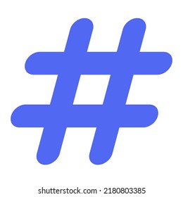 Hashtag icon. Symbol in social networks to facilitate the search for information. Flat style. Vector illustration