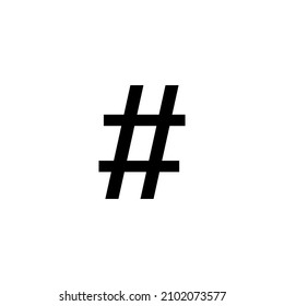 hashtag icon symbol. vector isolated on white background
