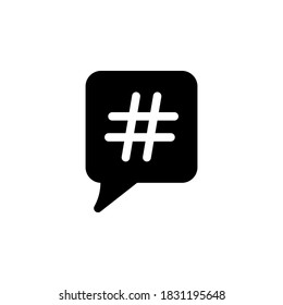 Hashtag-Symbol, Vektorgrafik auf weißem Hintergrund