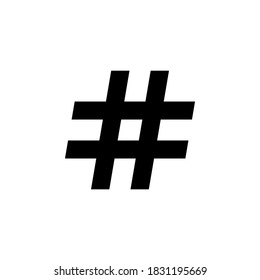 Hashtag icon symbol vector on white background