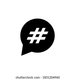 Hashtag icon symbol vector on white background