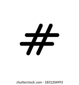 Hashtag icon symbol vector on white background