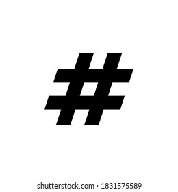 Hashtag icon symbol vector on white background